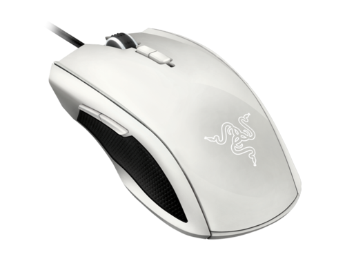 白色游戏鼠标外观细节