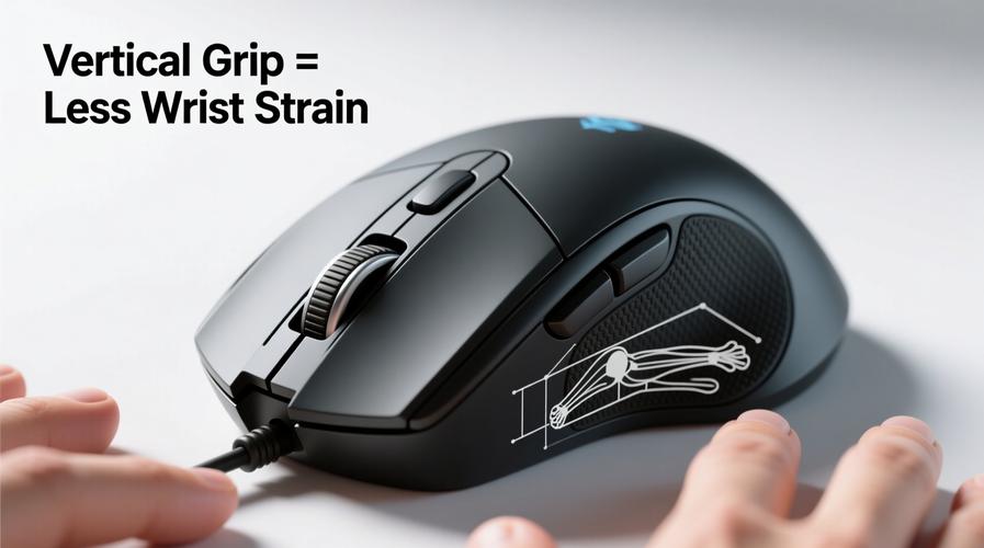 Modern wireless gaming mouse on clean background