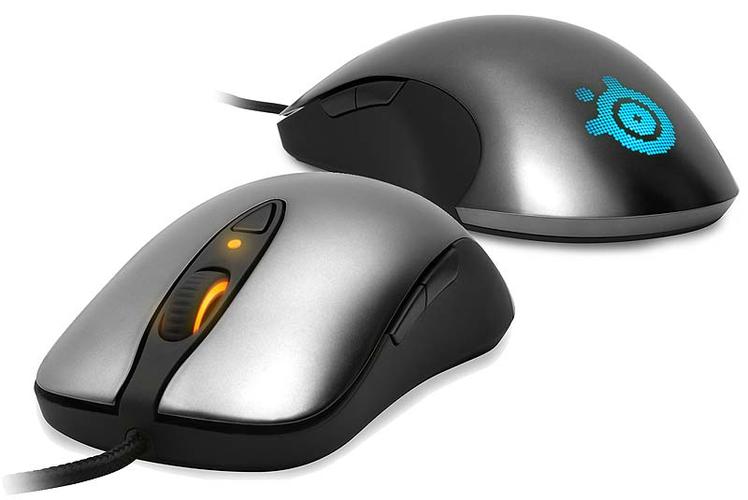 RGB illuminated gaming mouse close-up