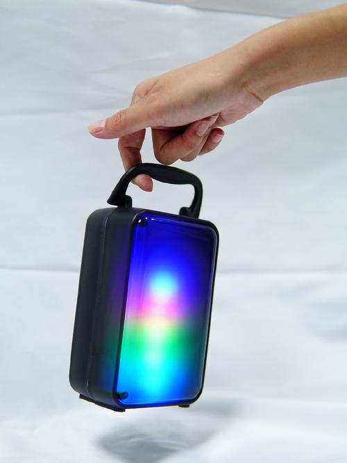 Affordable portable audio device on table setup