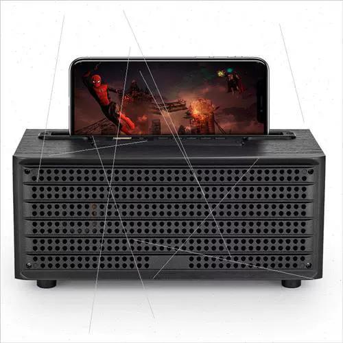 黑色木质音箱内部结构示意