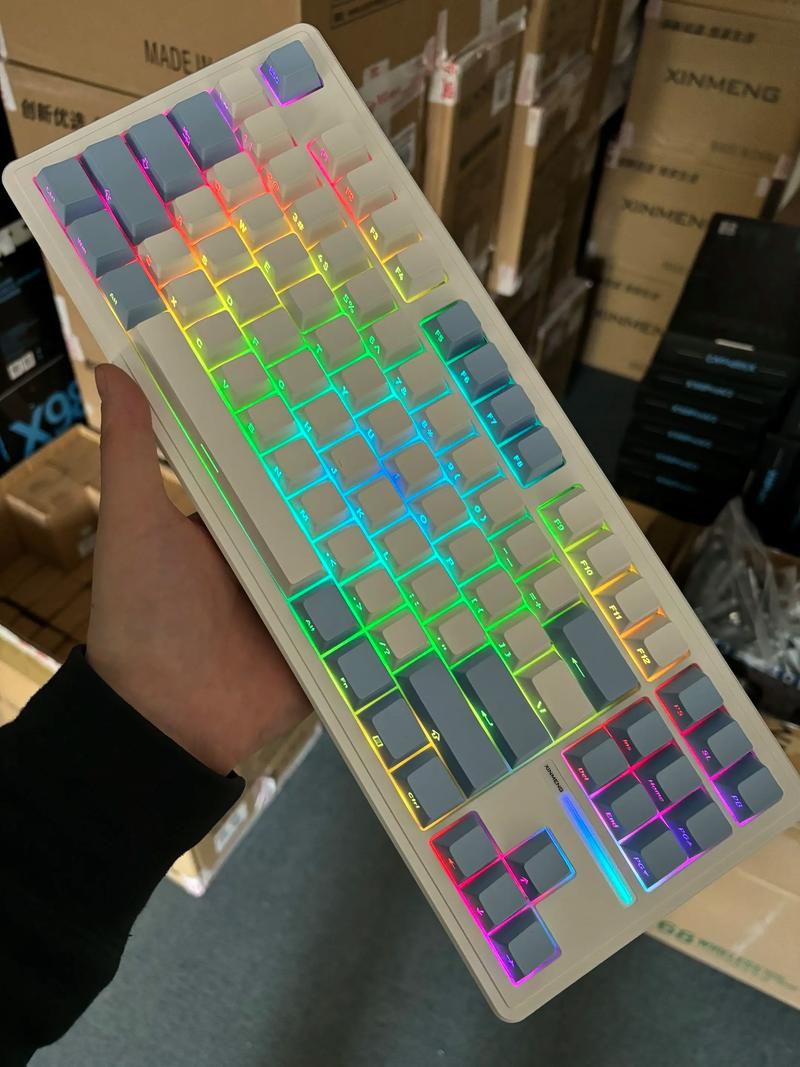 Colorful custom mechanical keyboard with keycaps