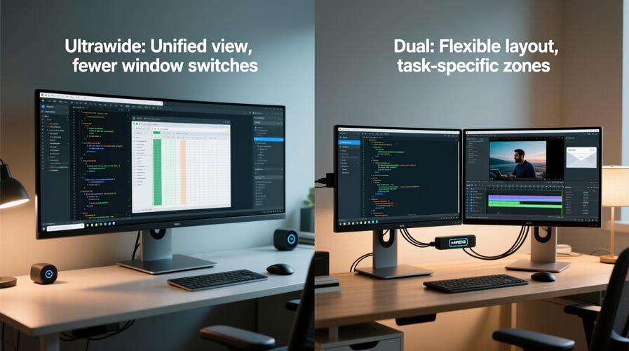Multiple monitors decision workspace