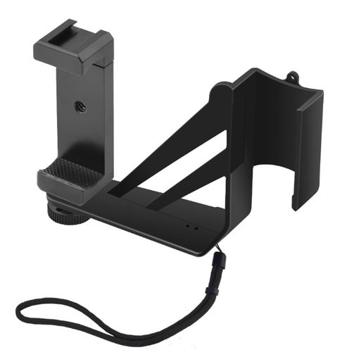 Close-up of phone bracket hardware