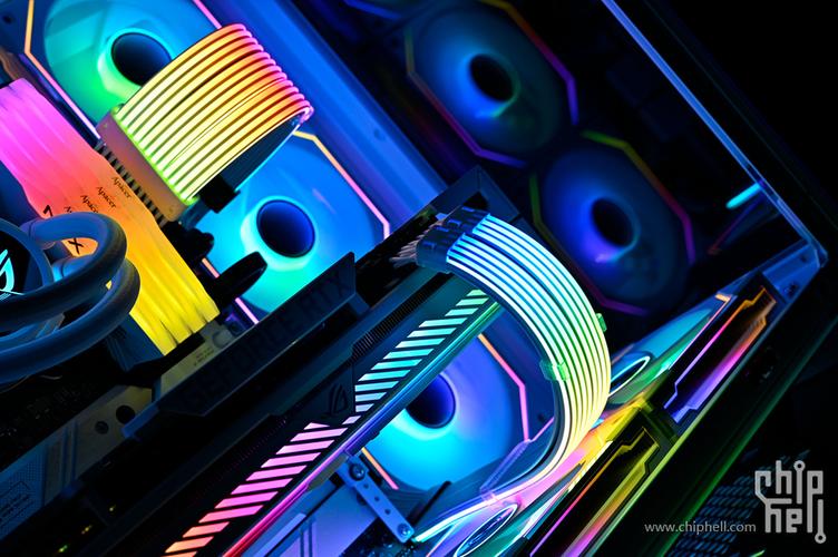 Modern PC hardware with ARGB lighting close-up