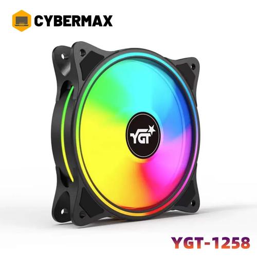 Detailed view of computer cooling fan specs