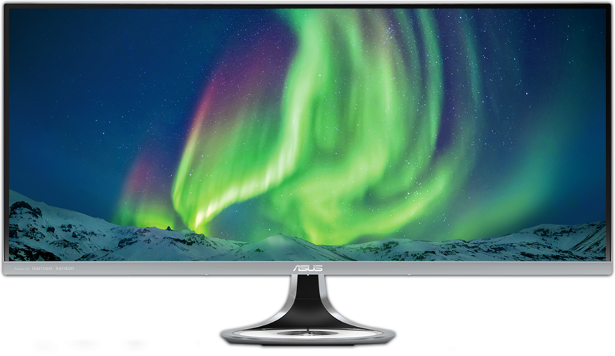 High-resolution ultrawide monitor display details