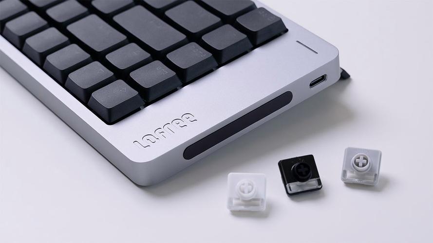 Professional setup with high-end tech keyboard