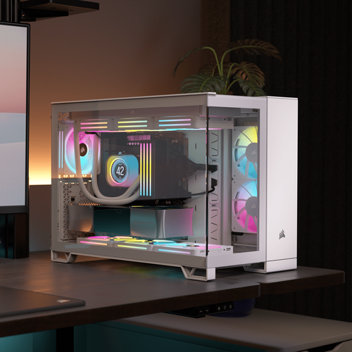 Affordable black gaming computer case setup