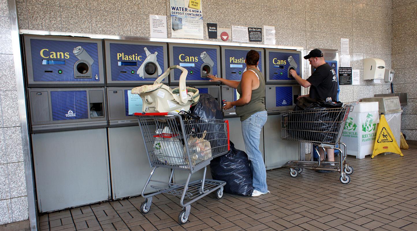 Storage devices on shelf display