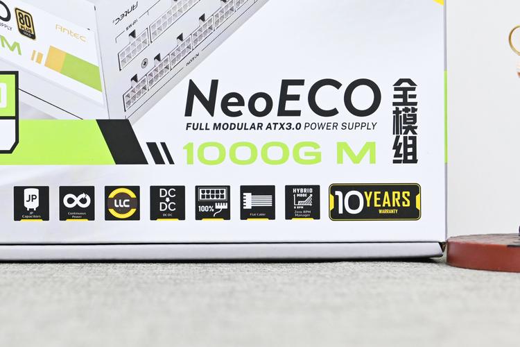 安钛克NE 1000W电源外观金属机身与尺寸展示