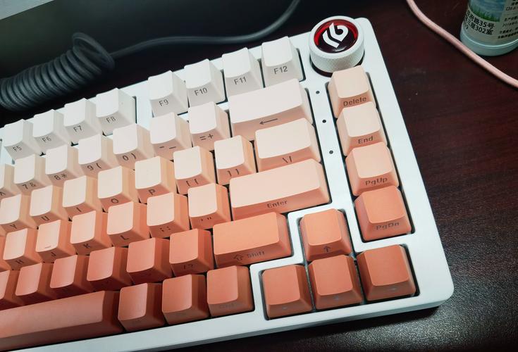 Person typing on a mechanical keyboard for performance test