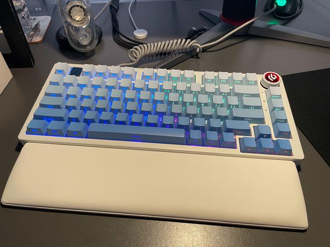 游戏玩家使用键盘，突出性能表现