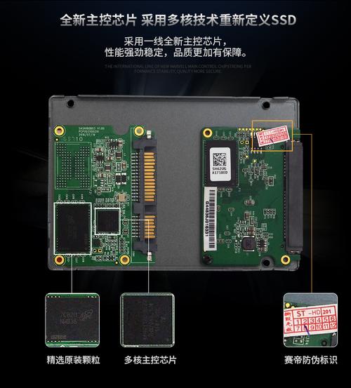 固态硬盘内部芯片和规格图示