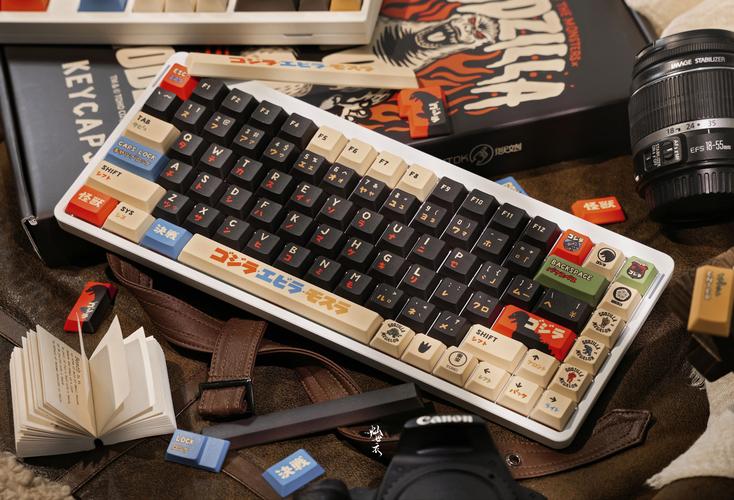 Mechanical keyboard with keycaps and switches