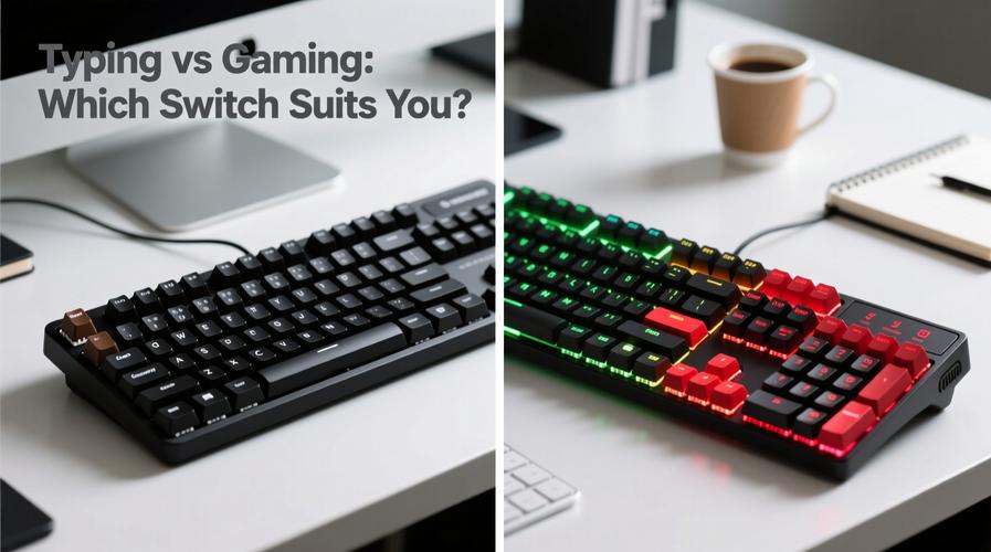 Person typing on a mechanical keyboard