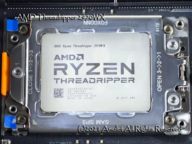 CPU close-up on motherboard