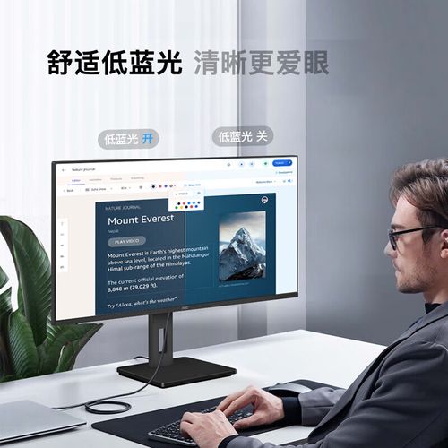 用户使用显示器办公