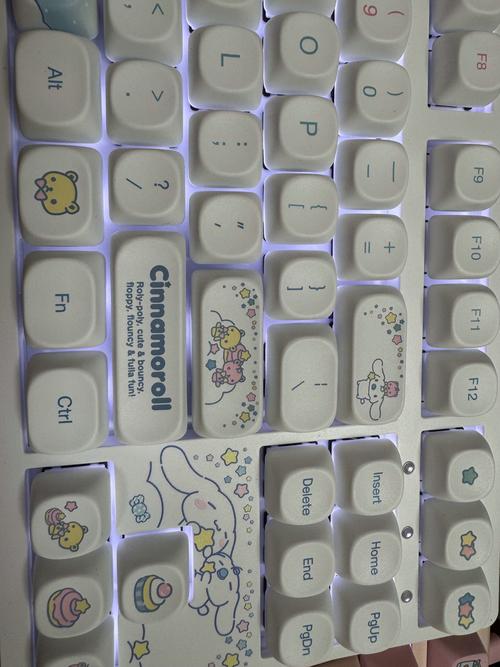 键盘与动漫周边展示,体现主题吸引力