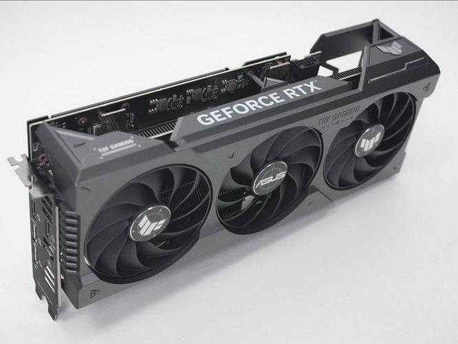 Graphics card close-up showing components and cooling