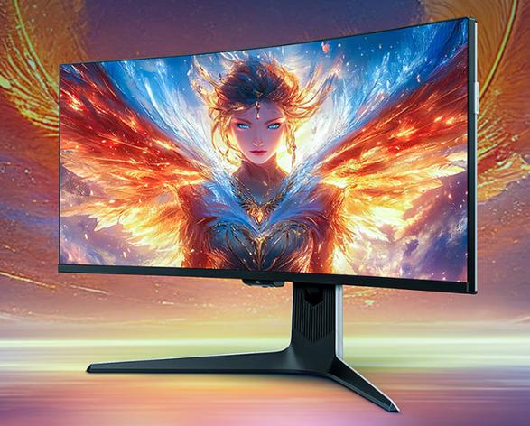 白色显示器桌面摆放