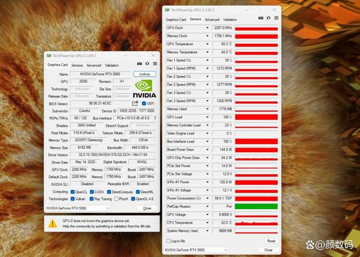 显卡规格对比示意图