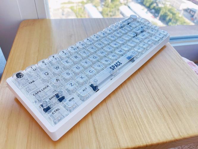 Close-up of keyboard keys with RGB lighting