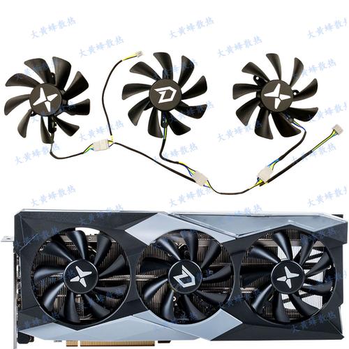 高端显卡外观设计,展示散热风扇和金属背板