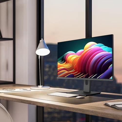 显示器背部接口特写