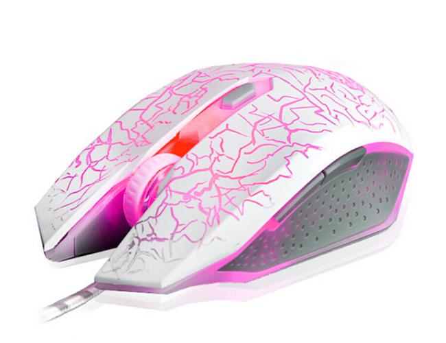 冰兽游戏发光炫鼠标白色评测:入门级RGB炫光有线鼠标 49元性价比之选