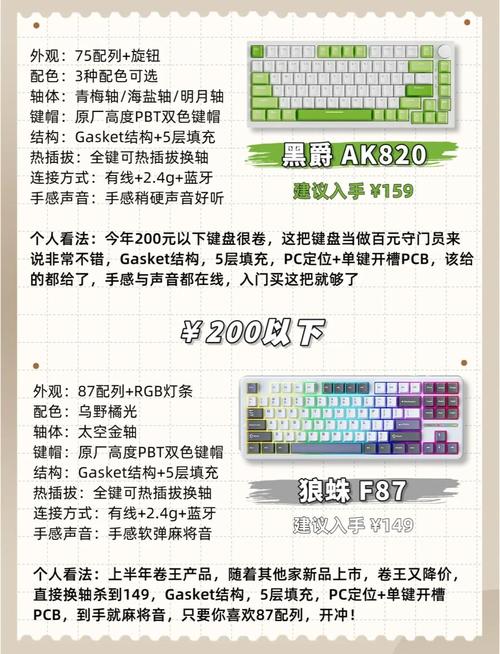 狼途XK85 vs 黑爵AK820 vs 海盗船K70 LUX 深度对比