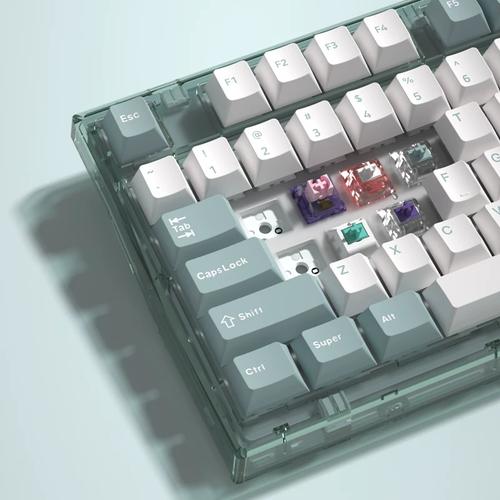 腹灵Q75三模机械键盘评测：青空配色下的颜值与性能博弈