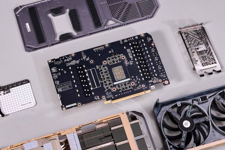 Computer hardware components on a table