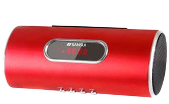 山水A43户外便携音响评测：6W小钢炮 红色金属机身 FM收音一机多用