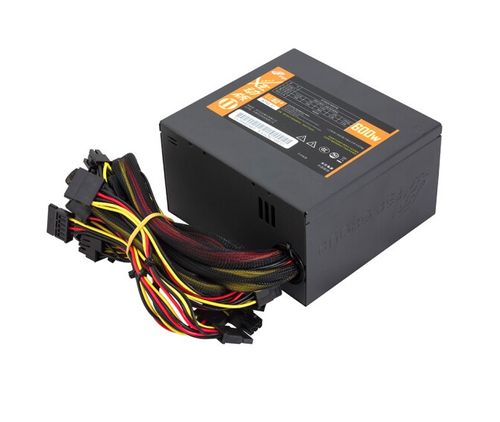 Blue computer power supply with fan