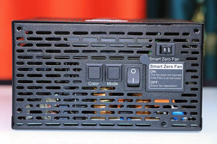 Computer PSU with connected cables and fan