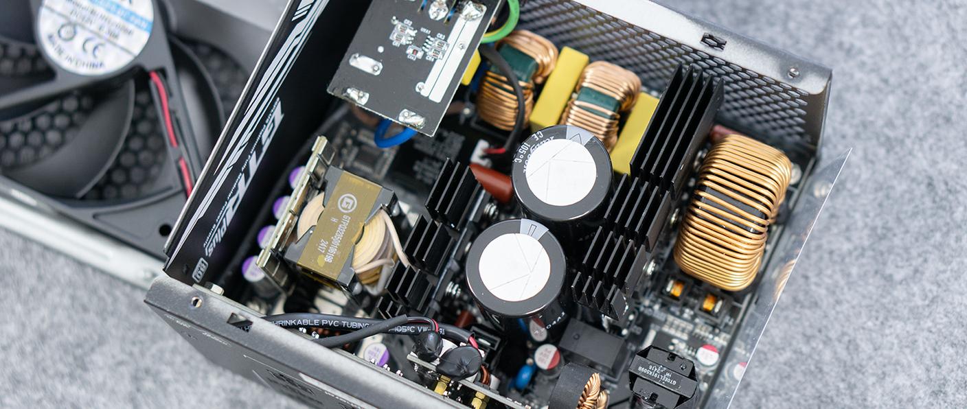 CPU cooler fan heatsink style view for PSU cooling