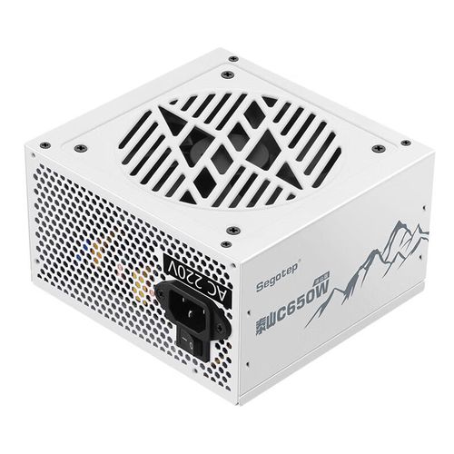 Open PC case with power supply components