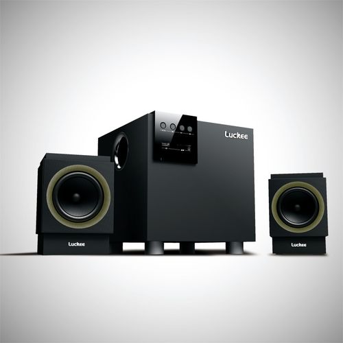 黑色音箱低音炮散热细节