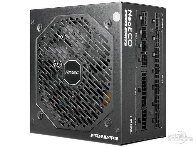 电脑电源单元内部风扇与连接设计展示