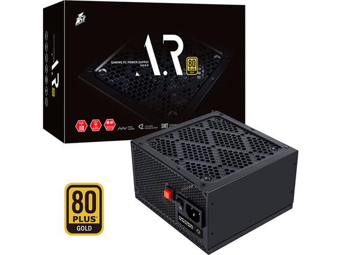 黑色电源单元与线材连接展示