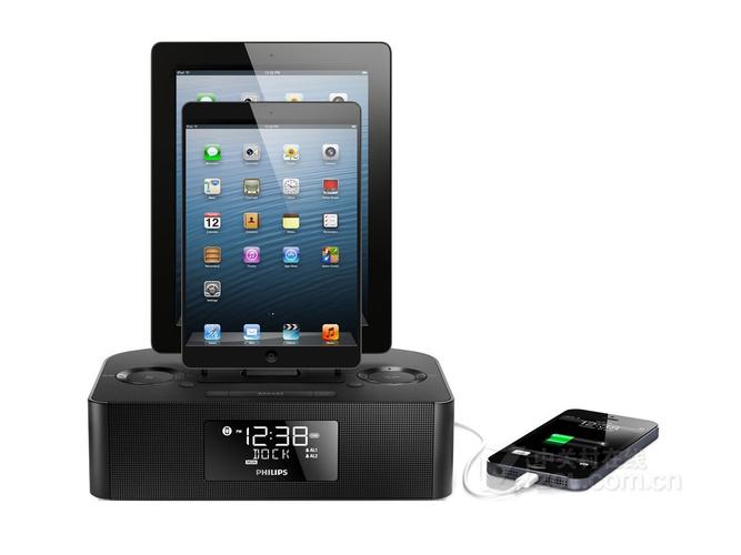 飞利浦AJ7260D深度评测：双底座苹果音箱兼闹钟，8W RMS音质与多设备充电体验