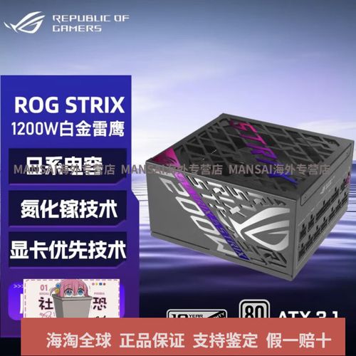 华硕ROG STRIX 1200W白金雷鹰氮化镓电源深度评测：GaN加持的顶级稳定供电方案