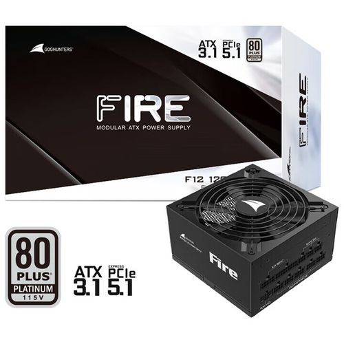 Black computer PSU with modular cables
