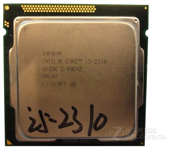 Close-up CPU on computer motherboard