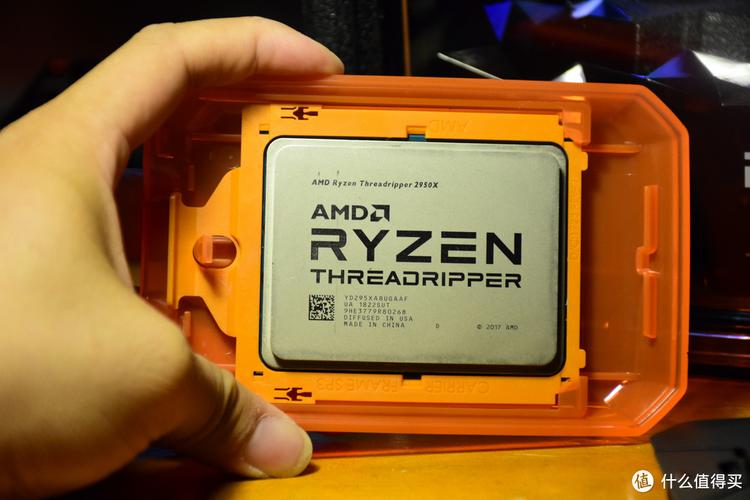 AMD Threadripper CPU close-up on motherboard