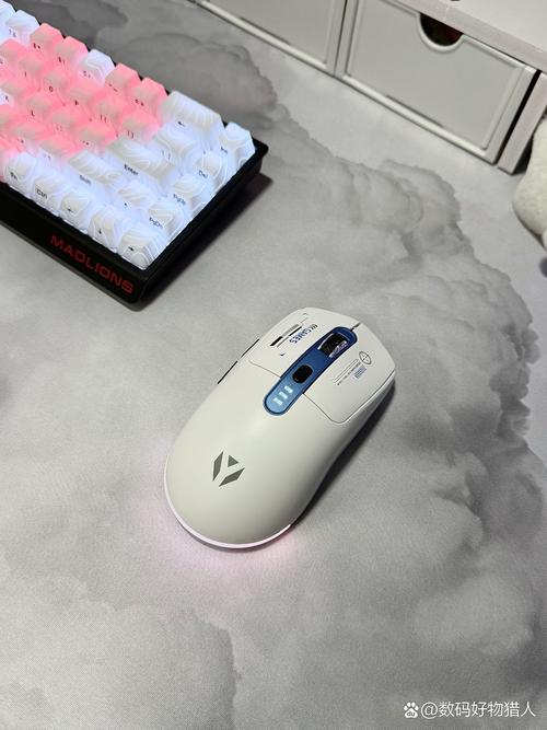 Gaming mouse in action with RGB lights