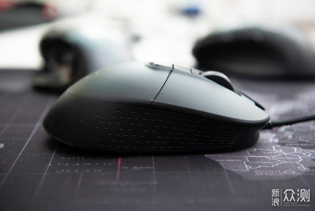 High performance gaming mouse on desk