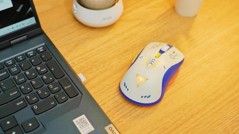 Gaming mouse on mousepad during intense FPS gameplay