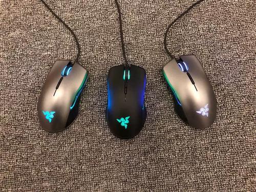 Gaming mouse on modern desk setup